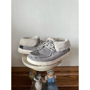 Hey Dude Britt Fuzzy Ankle Booties Slip On Shoes